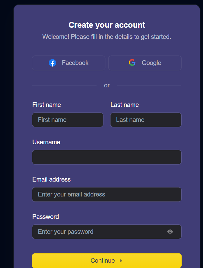 Sign Up